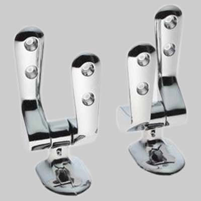 COPPIA CERNIERA FISSA 3 FORI  Cromata     MADE IN ITALY