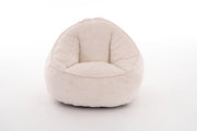 Poltrona pouf ergonomica per bambini con supporto per schiena e vita in velluto a coste beige