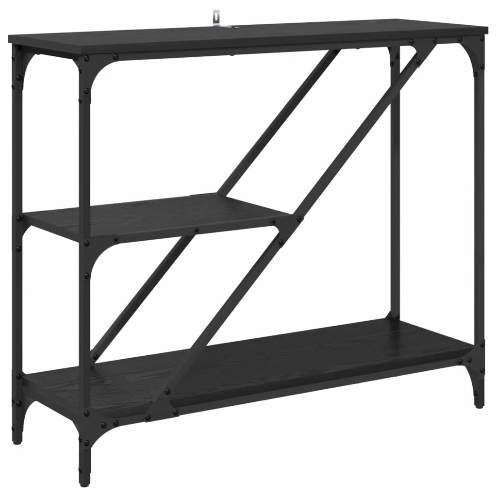 Table console Chêne noir 88,5 x 30 x 75 cm Bois d'ingénierie