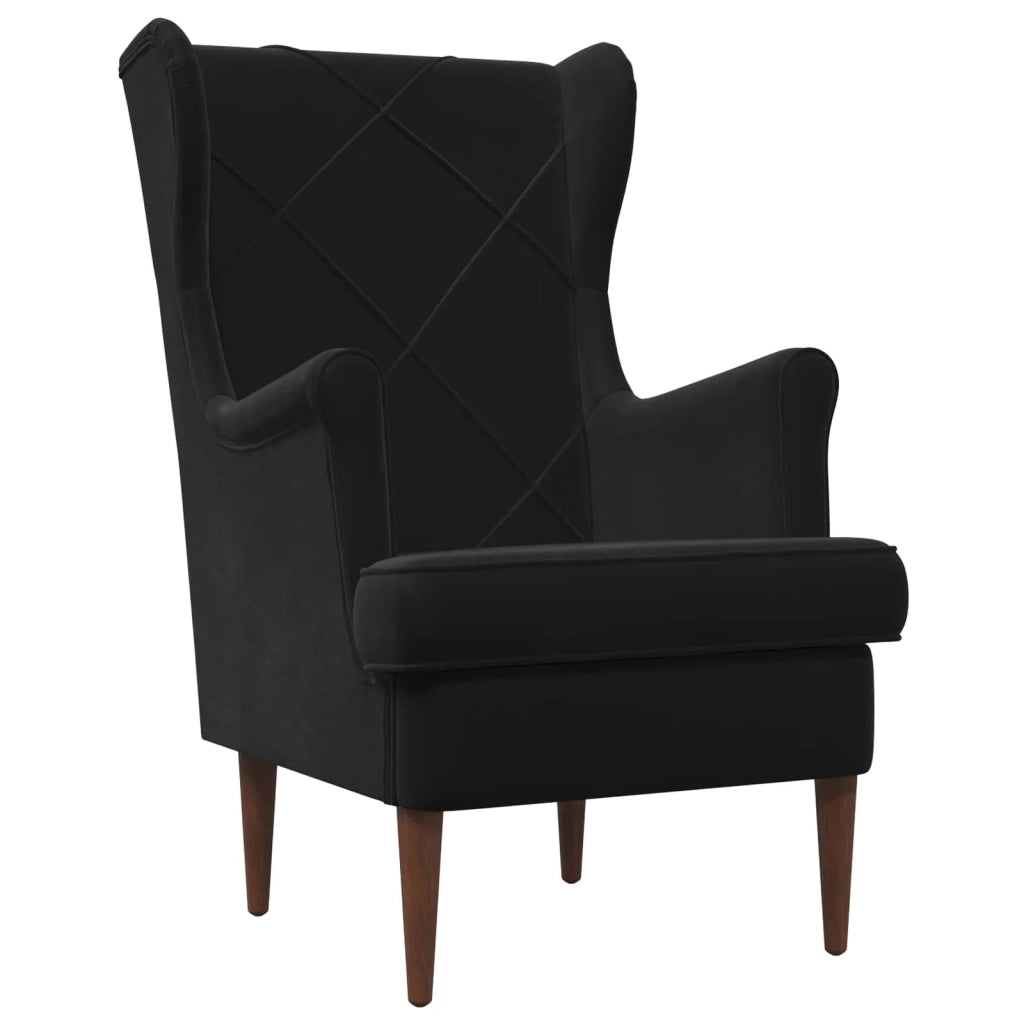 Poltrona con Ottomano 2 pz Nero Velluto 3418846