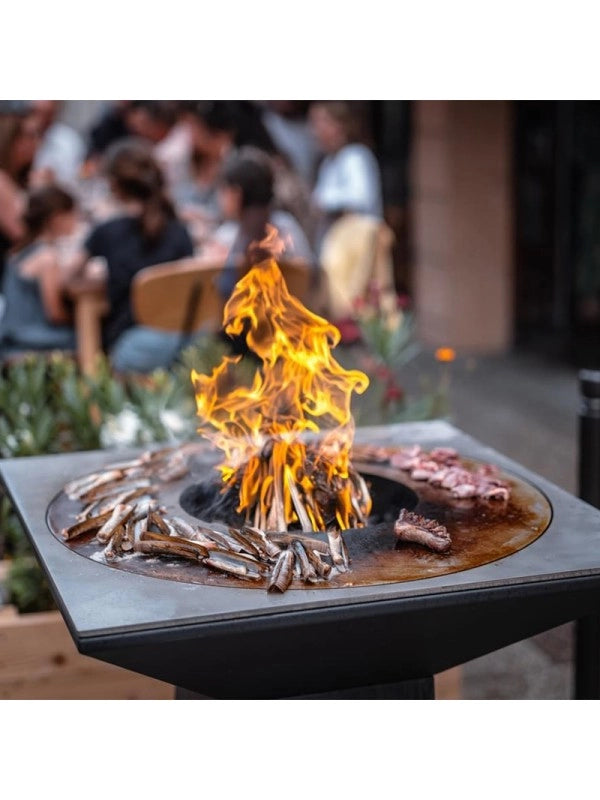 Braciere da giardino, Barbecue con griglia con gambe e copertura protettiva - G1 Basic grafite