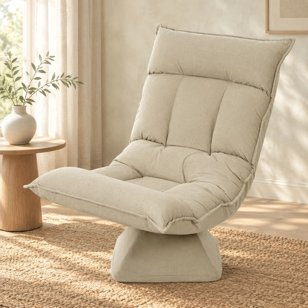 Poltrona da pavimento girevole 360° beige
