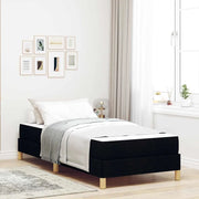 Letto a molle con materasso Nero 80 x 200 cm Tessuto