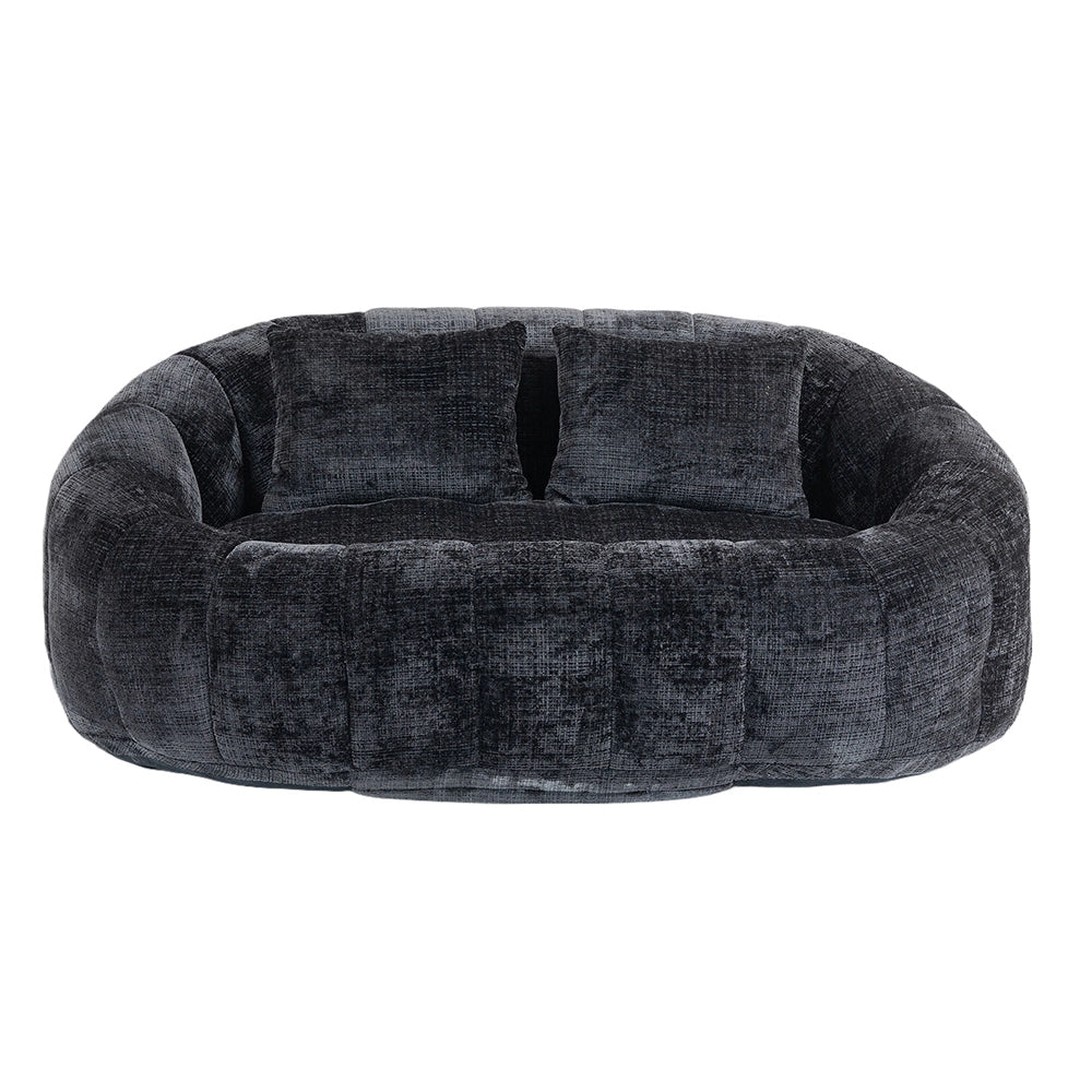 Pouf - Xylo - Chenile nero interno/esterno