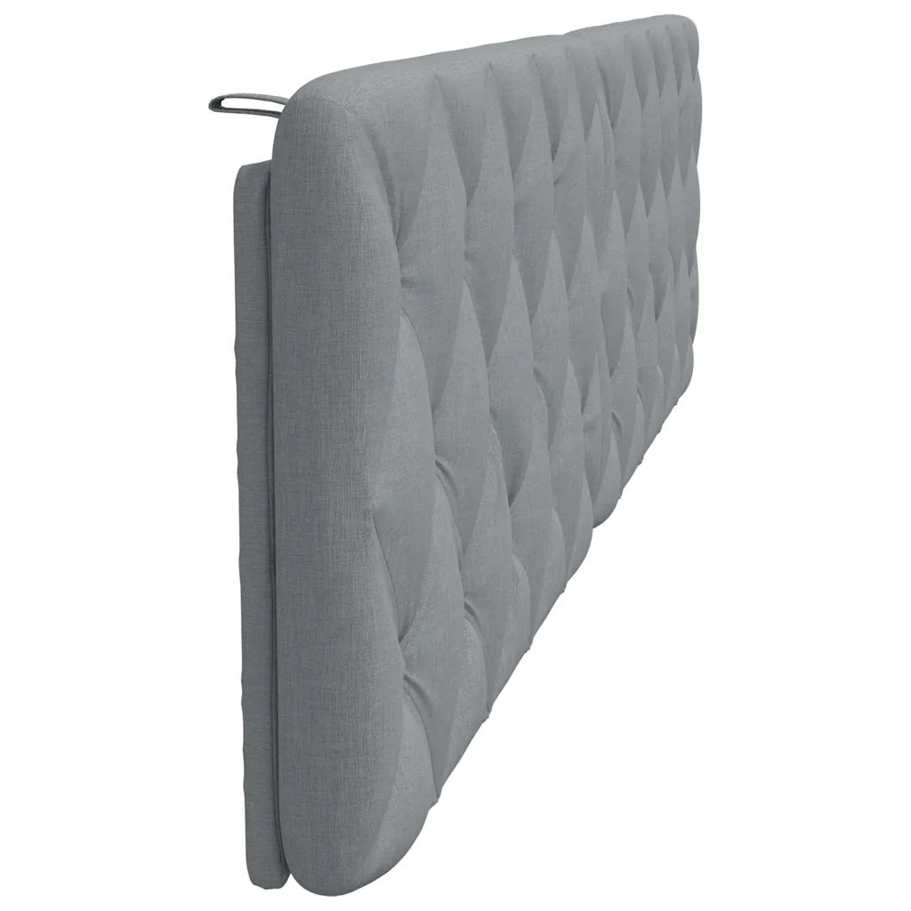 Coussin de tête de lit gris clair 200 cm tissu