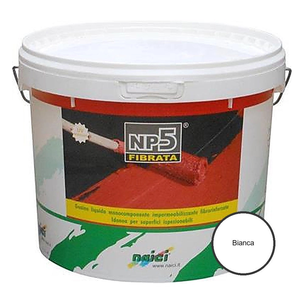 Guaina liquida fibrorinforzata naici per terrazzi e coperture *** formato 1 kg, colore- bianca, confezione 1