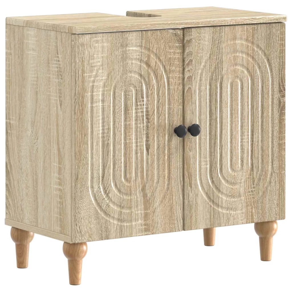 Set di Armadi da Bagno da 2 Pezzi ALKMAAR Rovere Sonoma 3417587