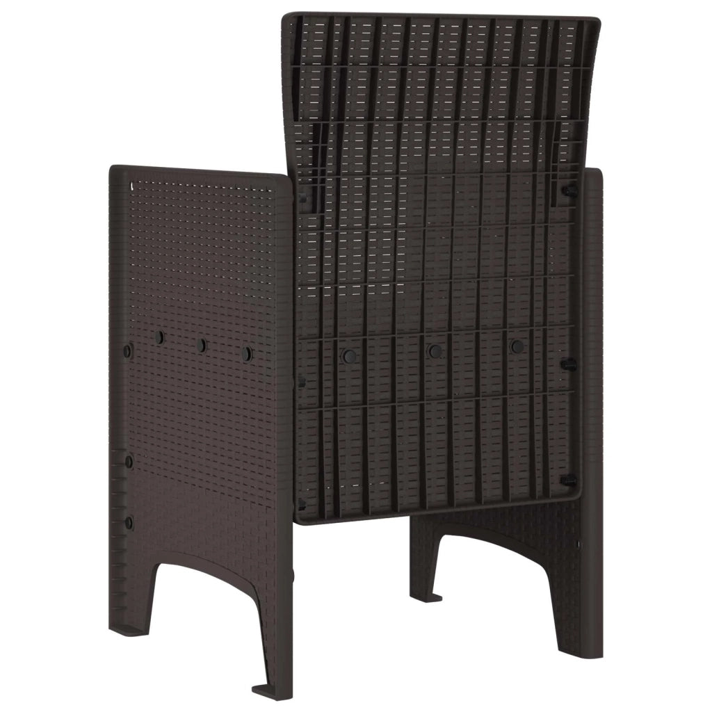 Sedia da Giardino 4 pcs Marrone 53 x 49 x 85 cm Polipropilene
