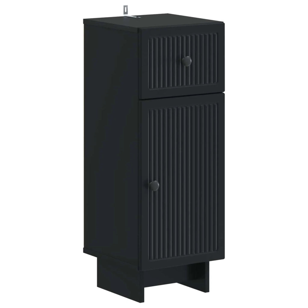 Mobiletto da Bagno EDE Nero 30 x 31 x 80 cm 895946