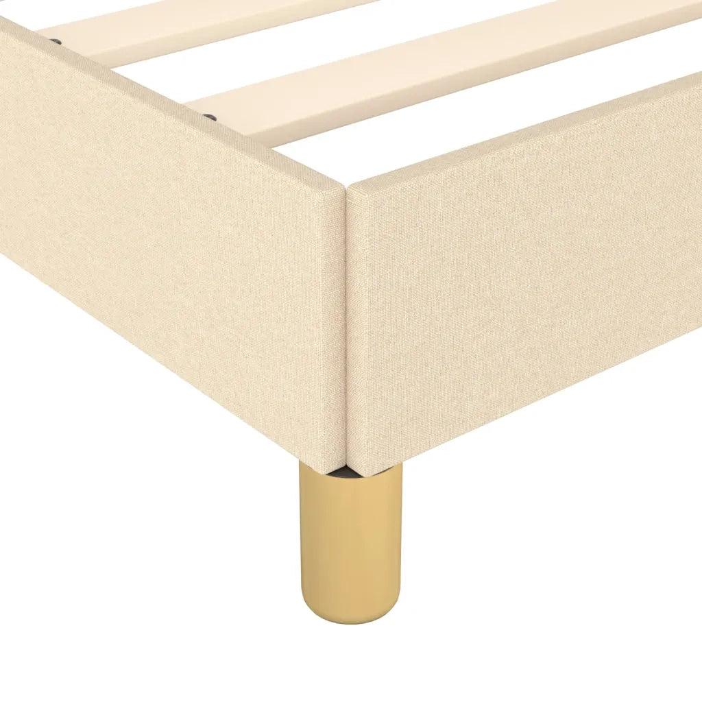Letto matrimoniale | Letto per adulti | Giroletto senza Materasso Crema 160x200 cm in Tessuto