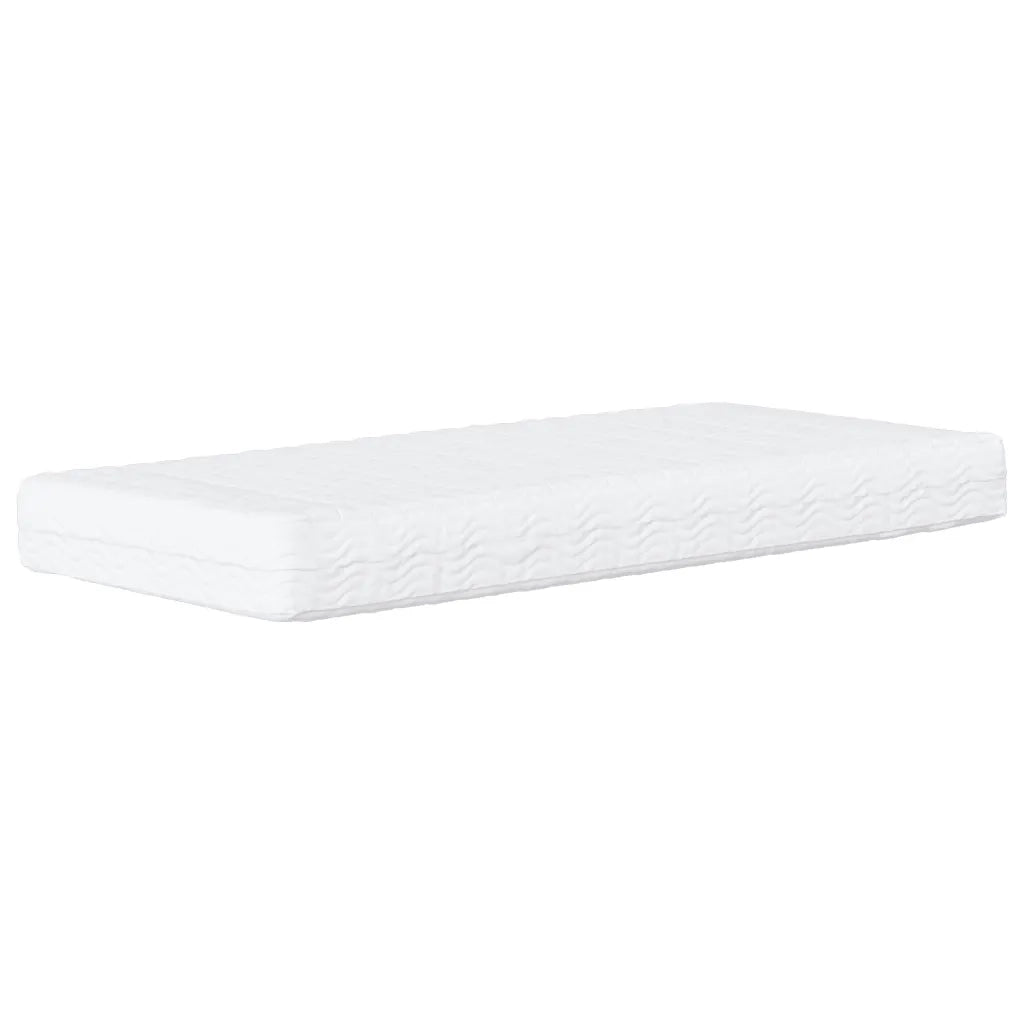 Letto con Materasso Hvar Grigio Chiaro 90x190 cm in Tessuto