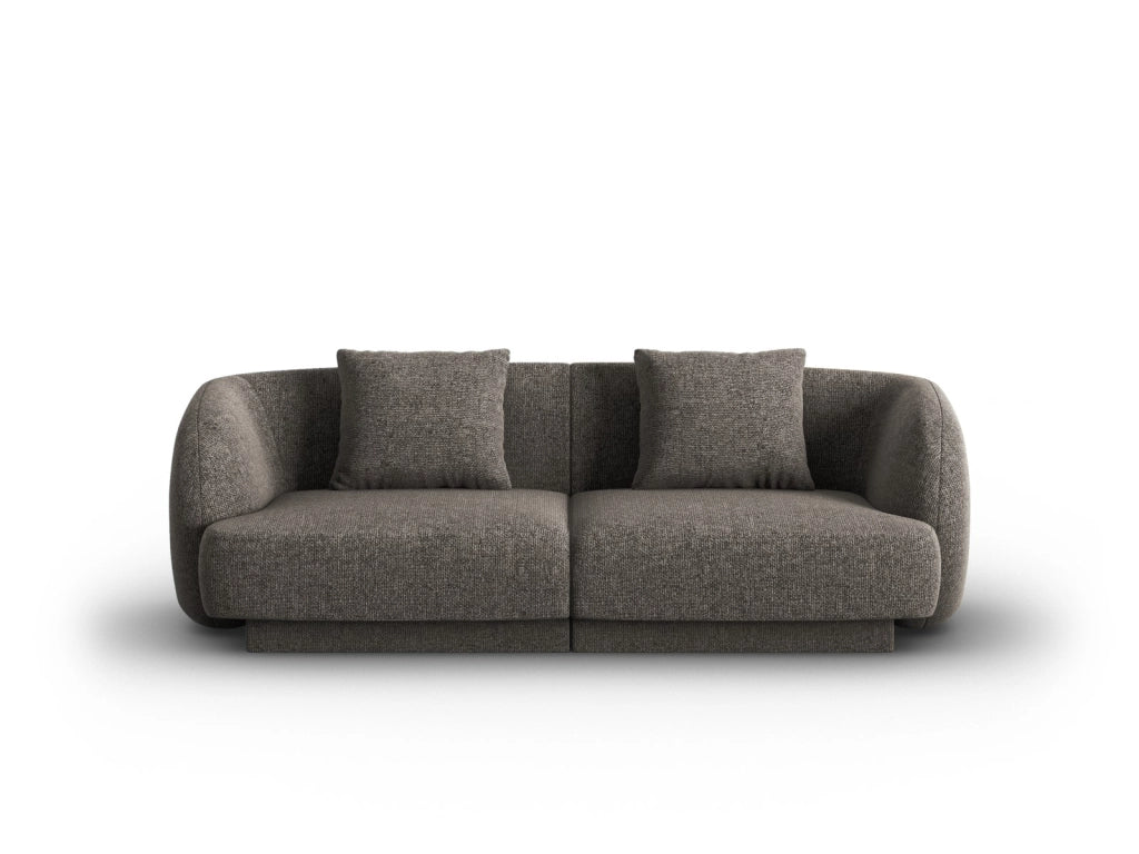 Cosmopolitan Design - Divano "Tulum" 2 posti in ciniglia grigio 