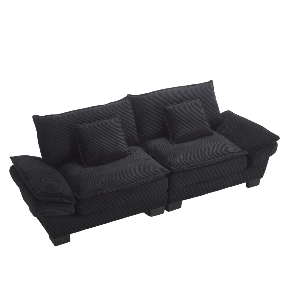 Divano Letto Matrimoniale ¨C MINIMAL ¨C Nero, Imbottito