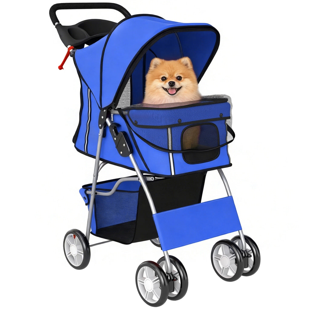 Carrozzina per Cani Pieghevole ¨C Minimal ¨C Blu