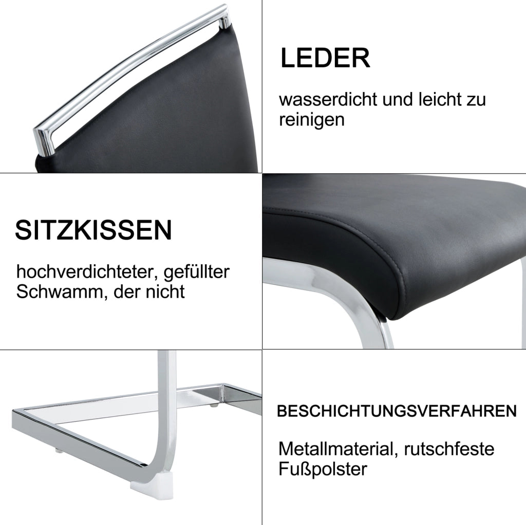 SEDIA Ergonomica Nero in Metallo