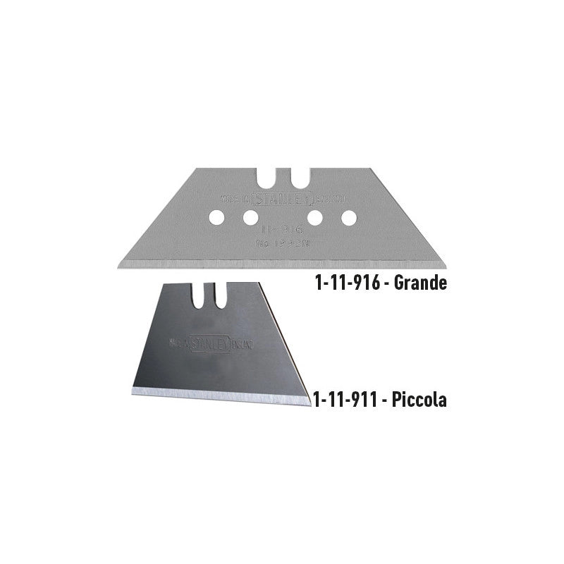 Lame ricambio per cutter trapezoidali piccole 100 pz taglio cartone e pellicole – Stanley