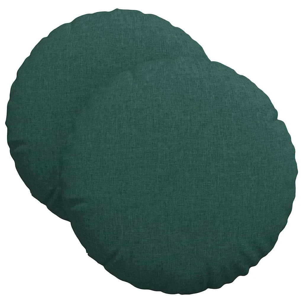 Cuscini per Seduta 2 pz | Cuscini per sedie Verde Scuro ?40 x 13 cm Tessuto