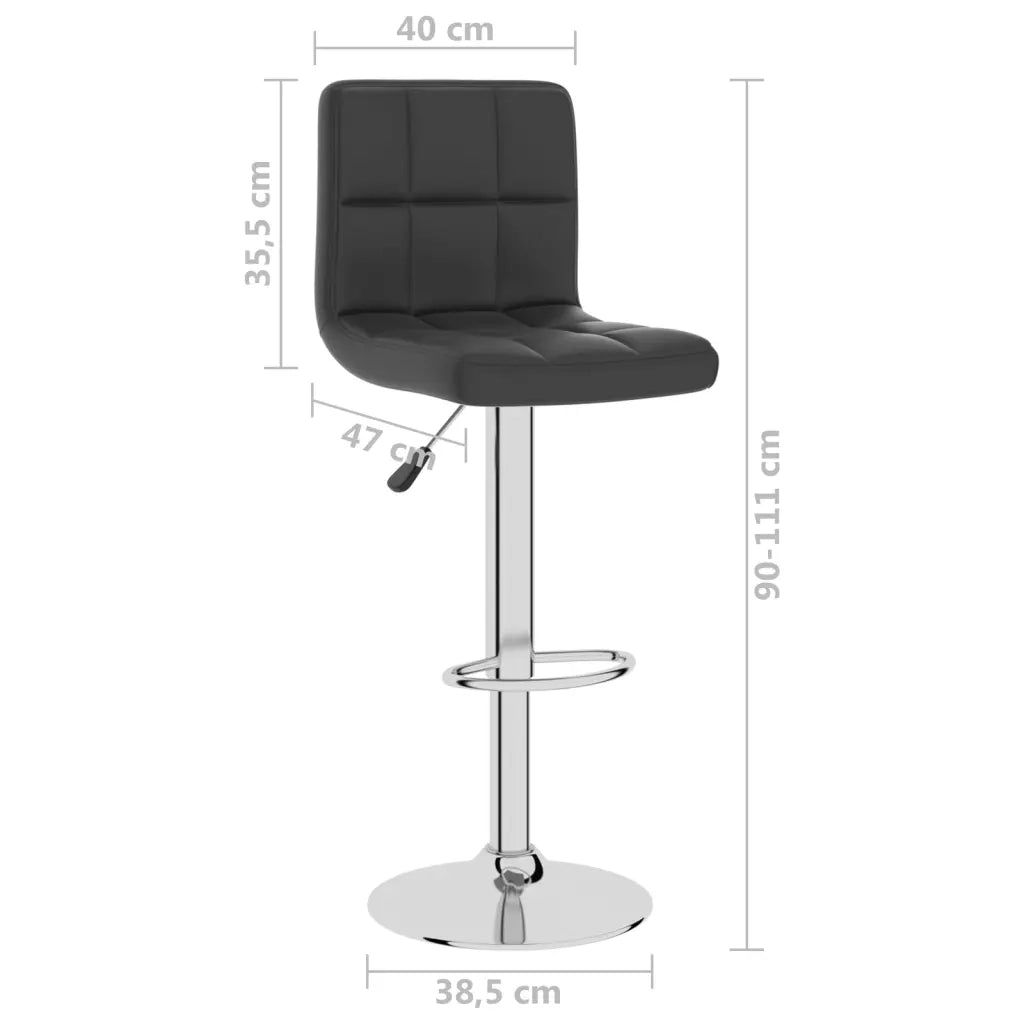 Sgabello da Bar Nero in Similpelle 334220