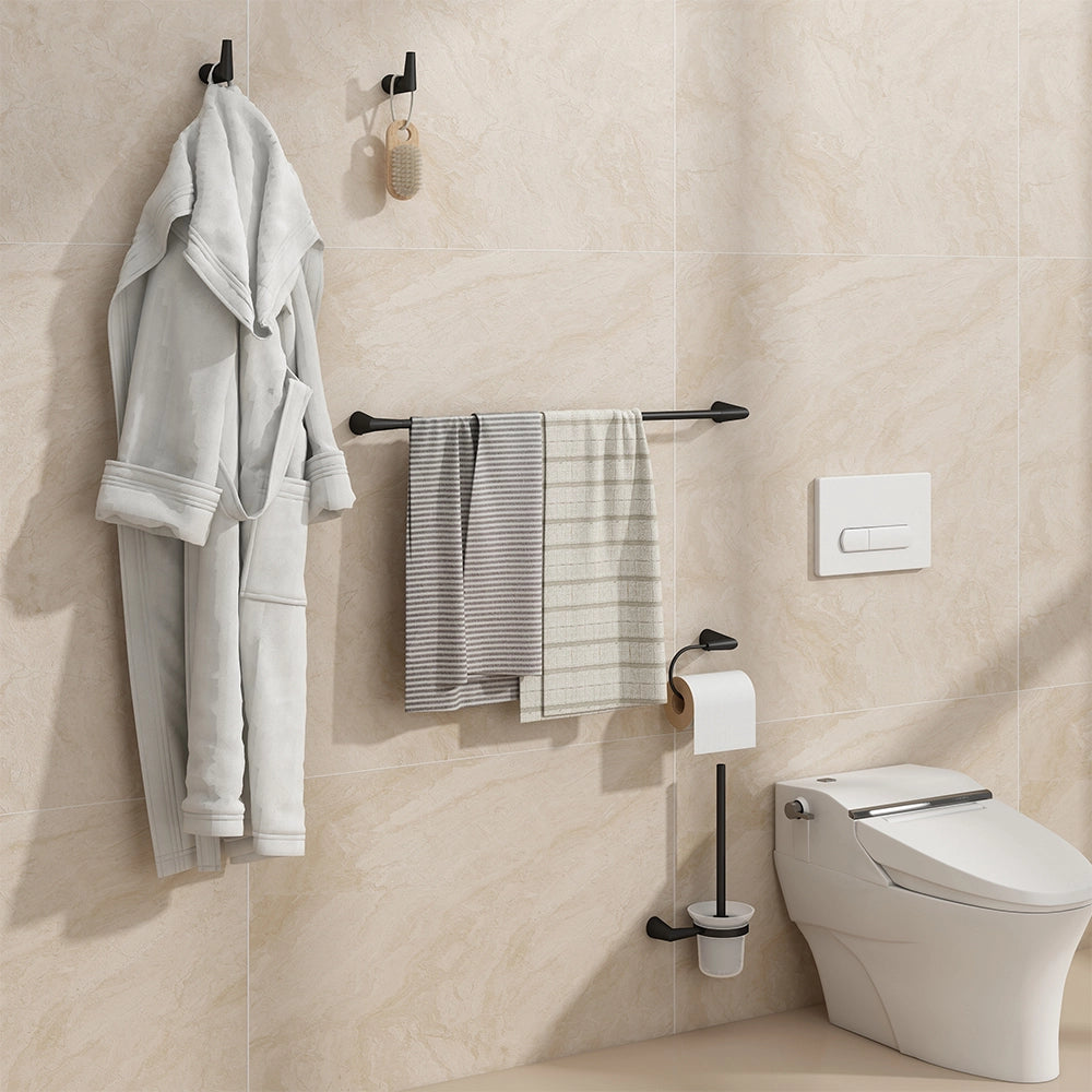 Vicco Set accessori bagno Nero 5 parti
