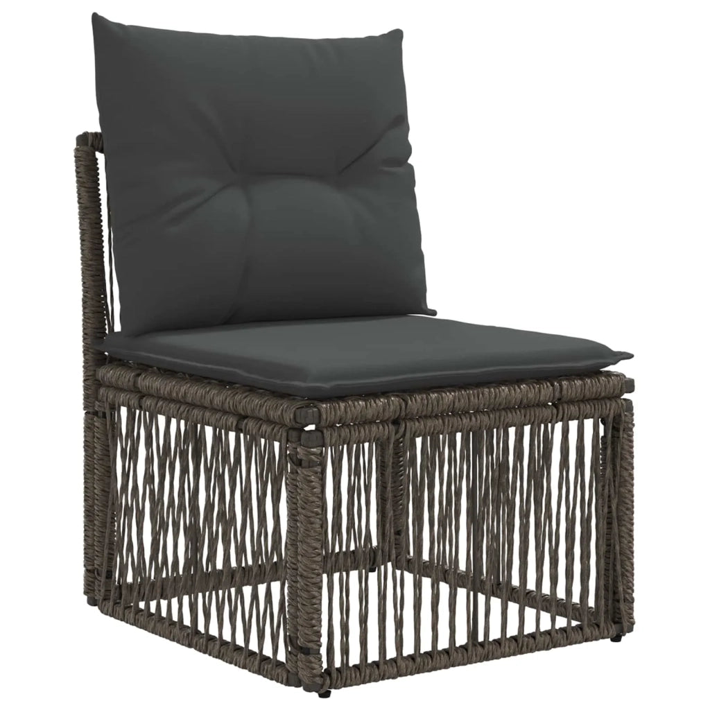 Set Divano da Giardino 11 pz Grigio polyrattan 3436055