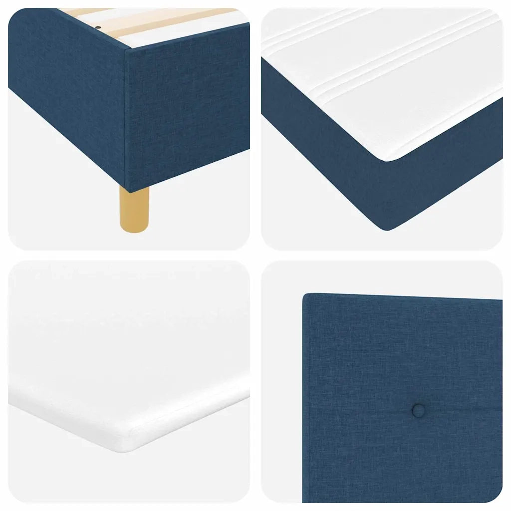 Letto a molle con materasso Blu 90 x 190 cm Tessuto 3341811