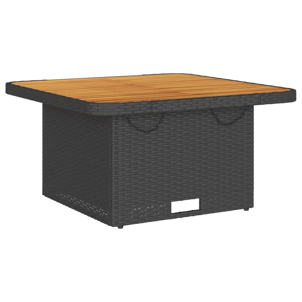 Set Divani da Giardino 3 pz con Cuscini Nero in Polyrattan