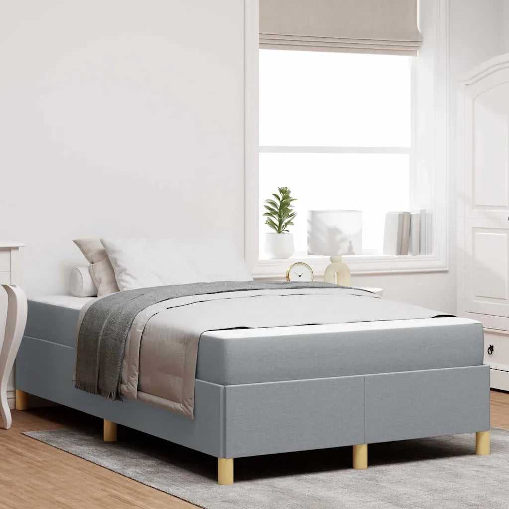 Struttura del letto Grigio chiaro 120 x 200 cm Tessuto