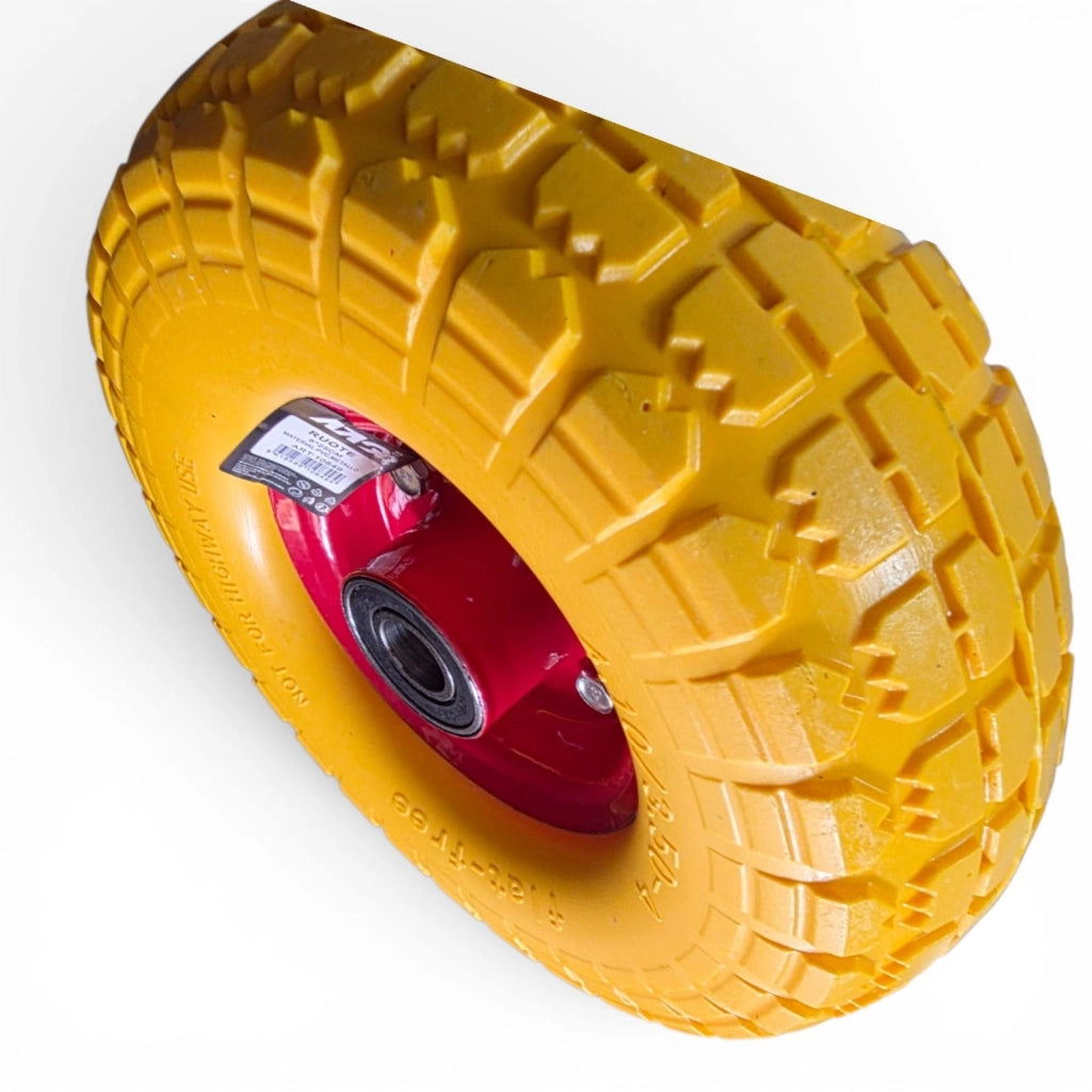 RUOTA IN GOMMA PER CARIOLA CARRELLO CON CUSCINETTO 260 LB 200 KG 4.10 /3.50 - 4
