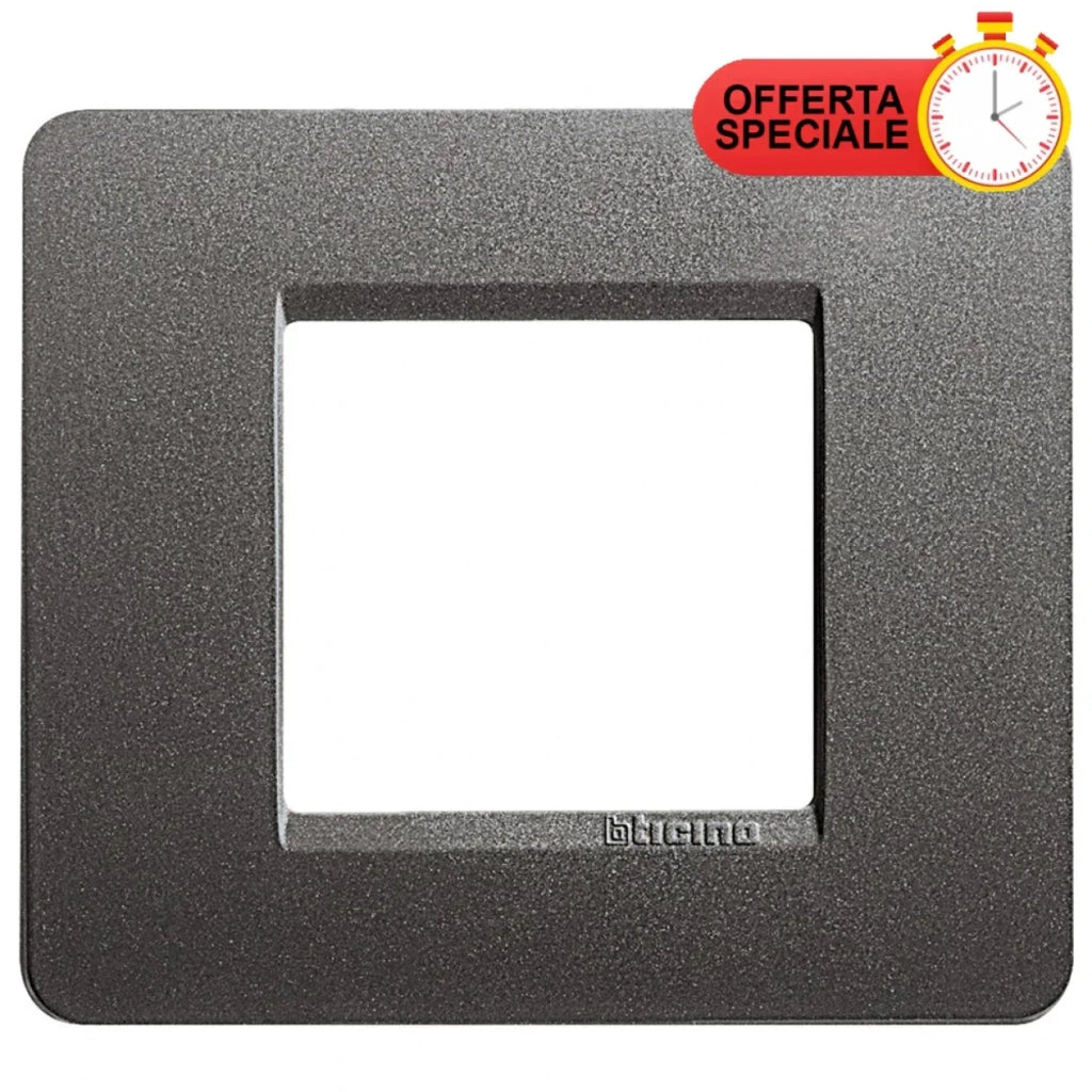 BTicino Matix Placca 2 Posti Iron AM4802IR