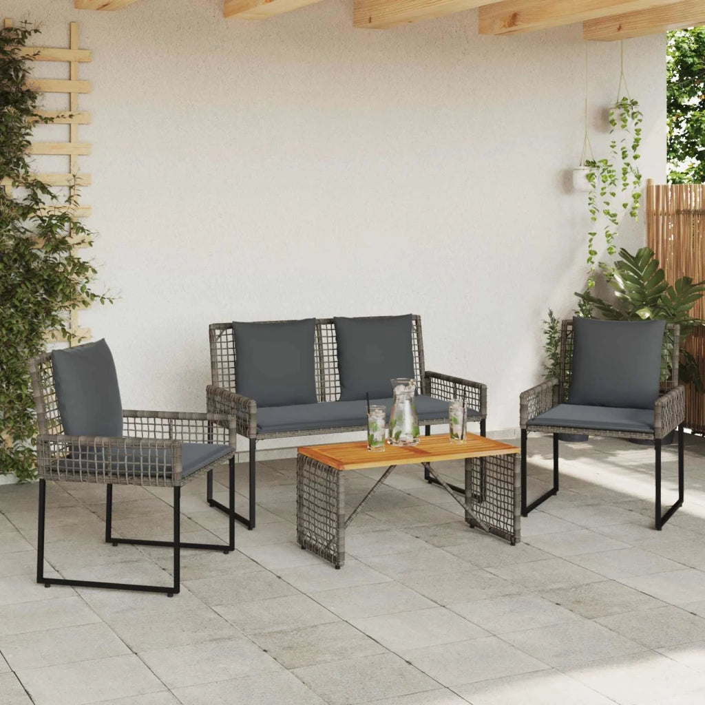 Set di Mobili da esterno | Set Salotto da Giardino con cuscino acciaio