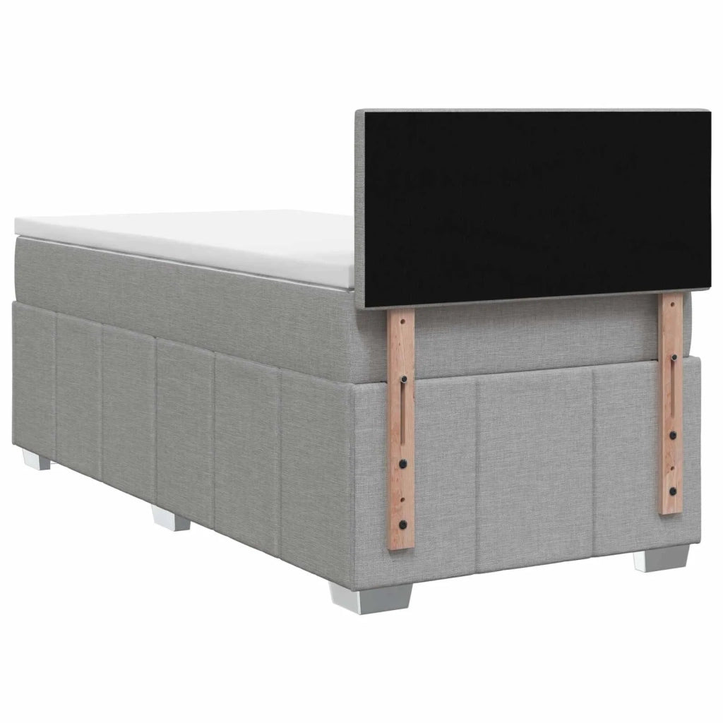 Letto box spring con materasso Grigio Chiaro 90 x 200 cm 3451129