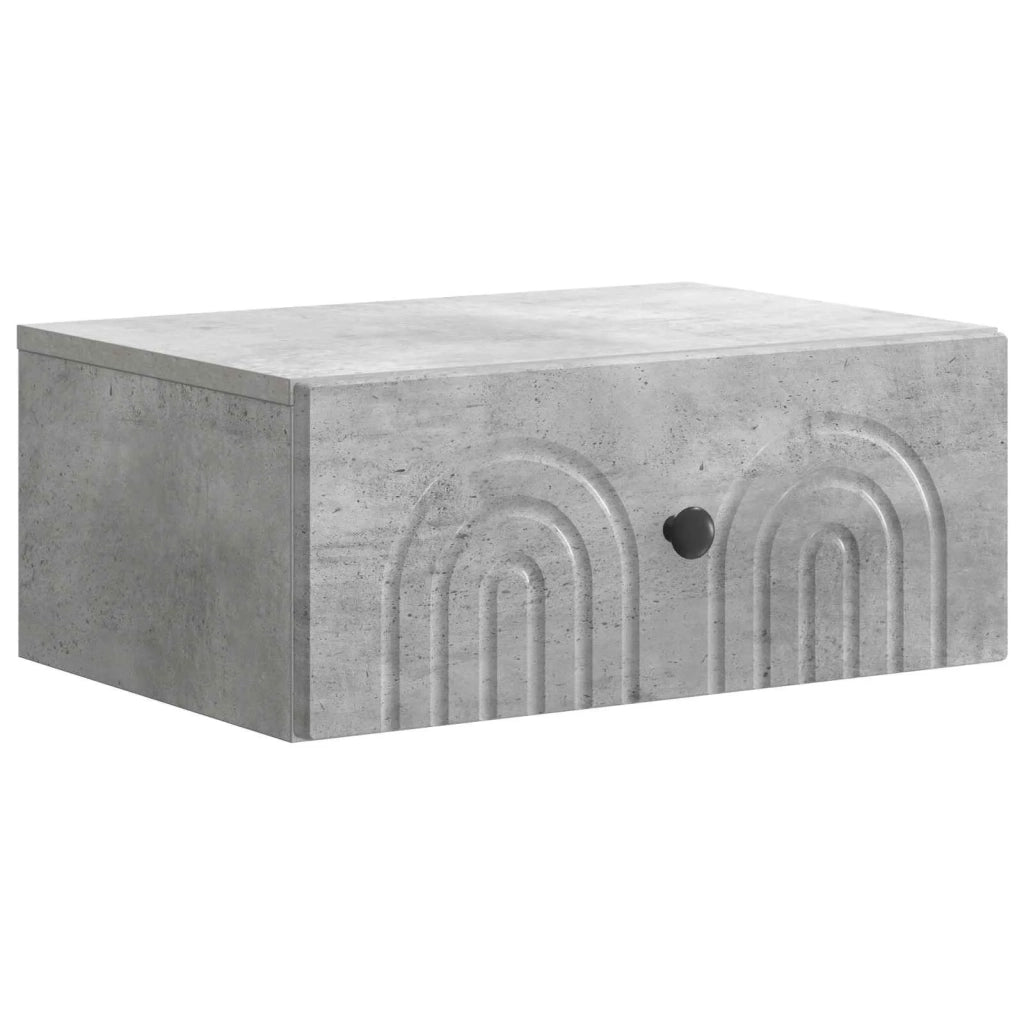Mobiletto da notte a muro 2 pz Grigio Cemento 49 x 34,5 x 20 cm 898112