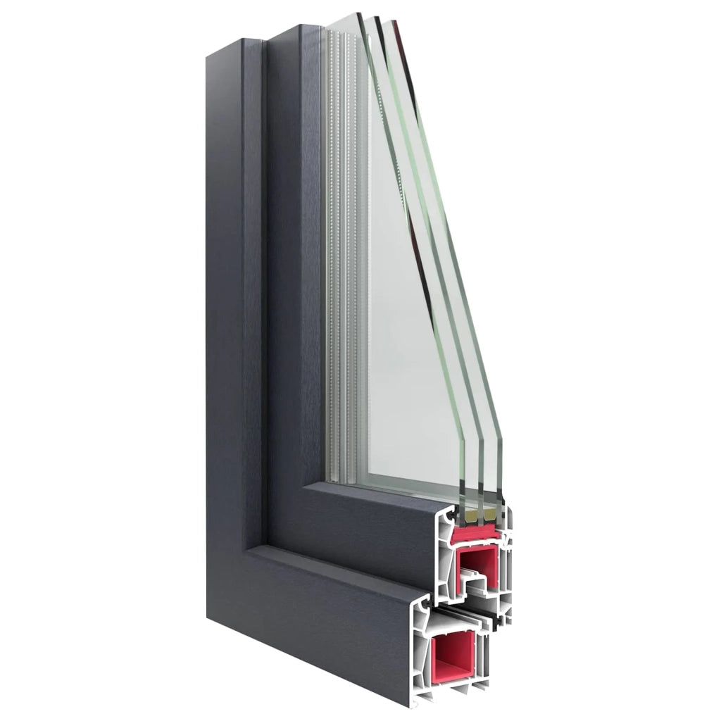 Finestra per Soffitta RISOR 80 x 40 cm PVC e Vetro Antracite CFW3238007