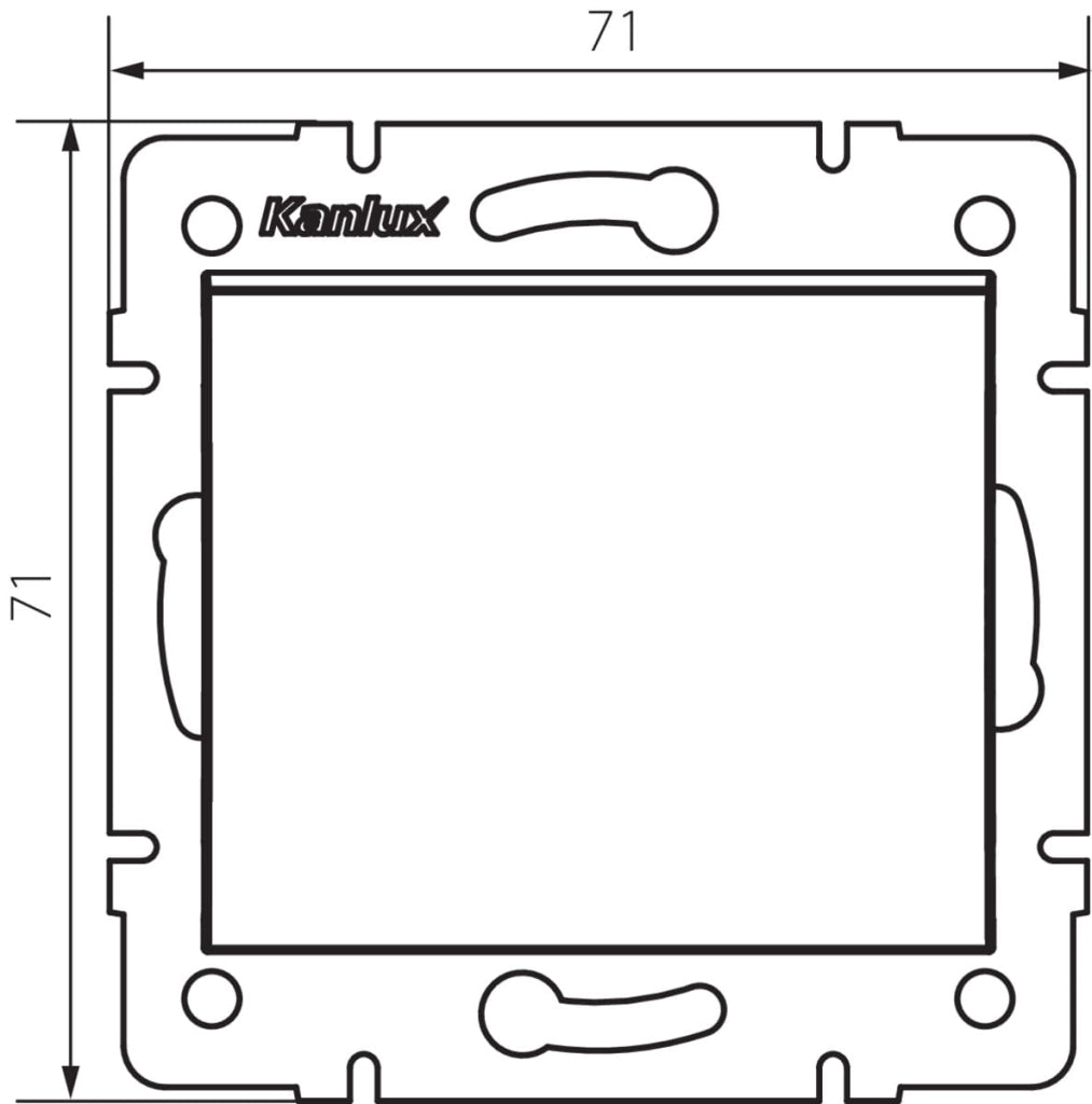 Interruttore LOGI - Incastrato - 1 leva - Bianco - 71x71mm - 250V