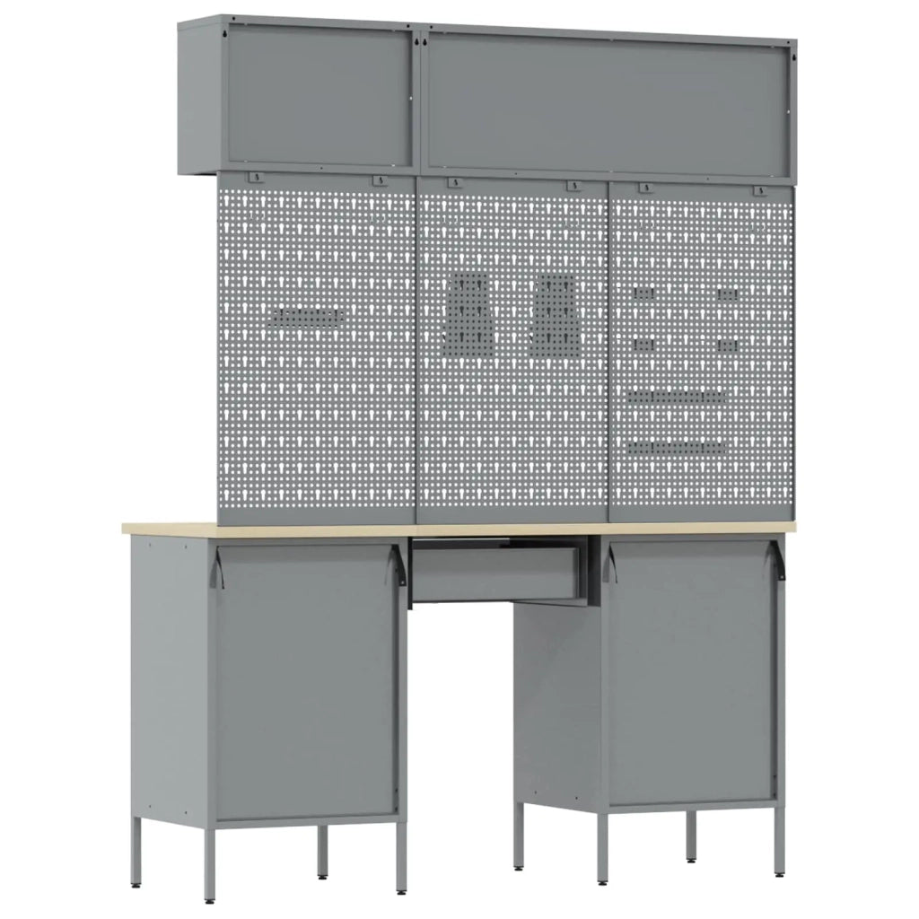 Set di mobili da lavoro con cassetto con lo scaffale 8 pcs Nero 3321456