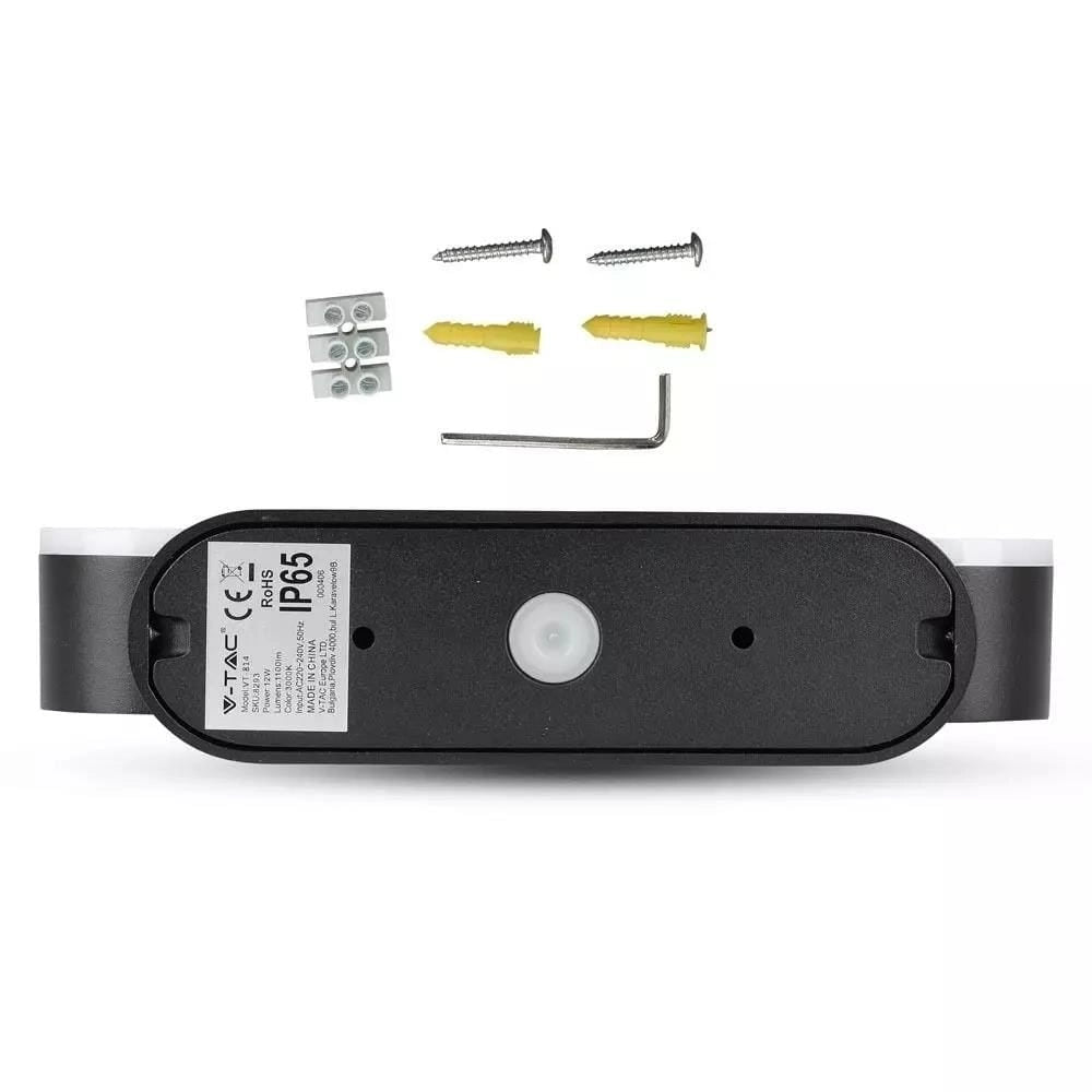 Applique V-TAC VT-814 LED 12W 3000K 1100lm IP65 nera