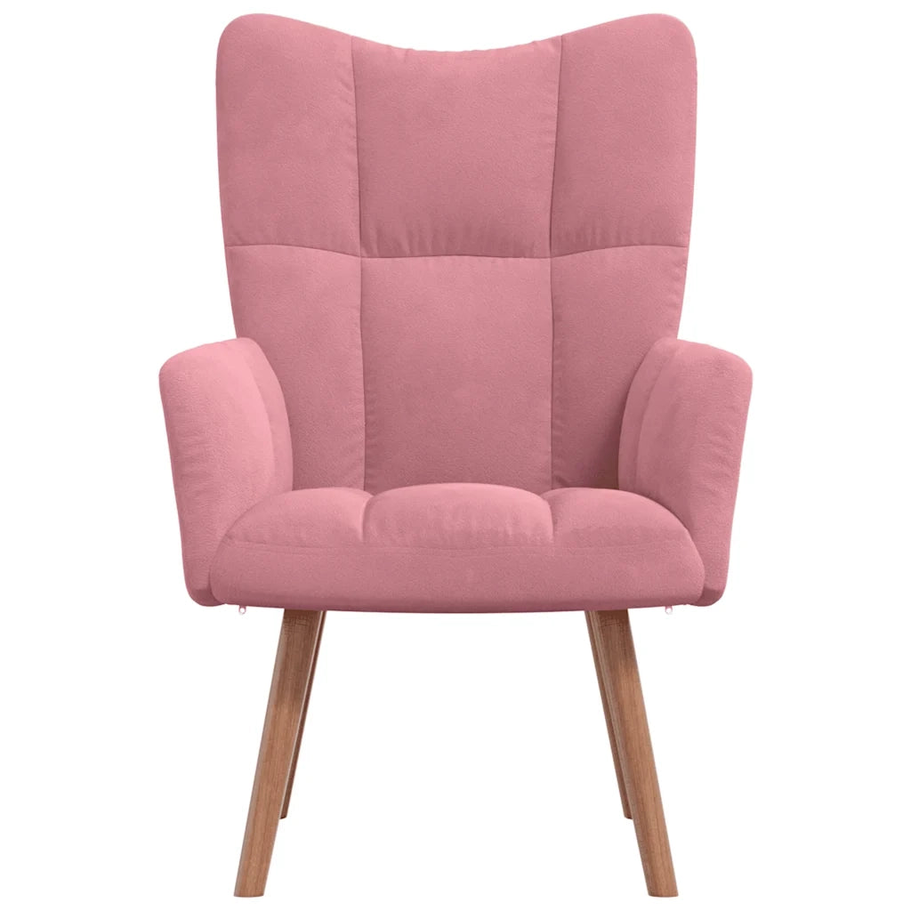 Sedia Relax Rosa in Velluto 328055