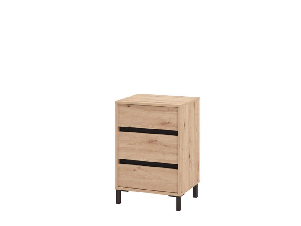 Combatte, Comodino un Ripiano, 48x40x71h cm Marrone