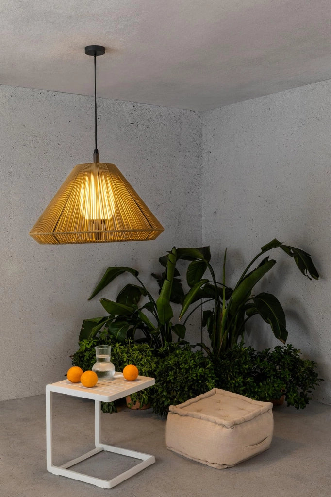 FARO BARCELONA 71579C-09 - Saigon out C70 Lampada Sospensione Grigia/Beige Cone cap