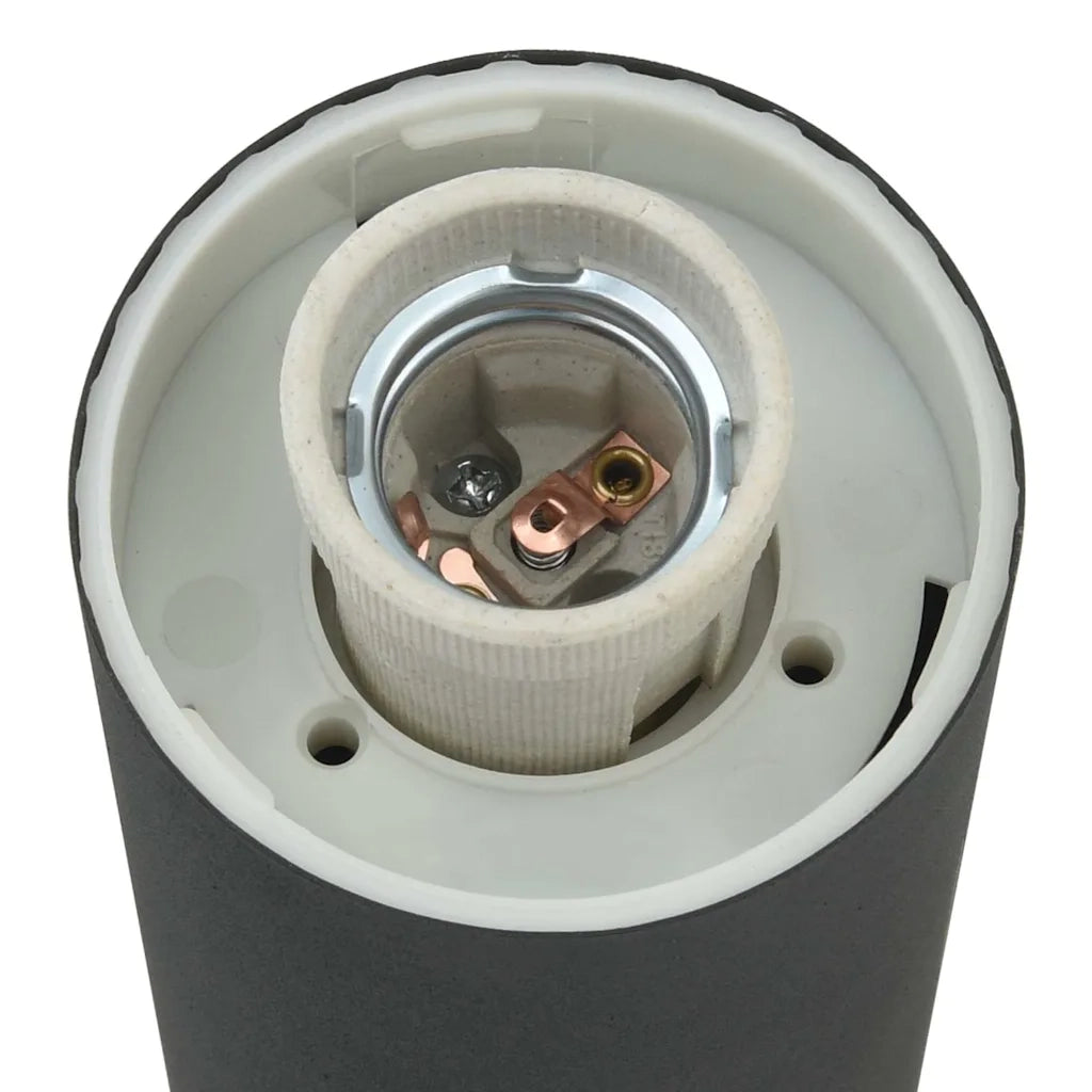 Lampioni a palo con presa elettrica 3 pz 80cm Acciaio Inox IP44 4006038
