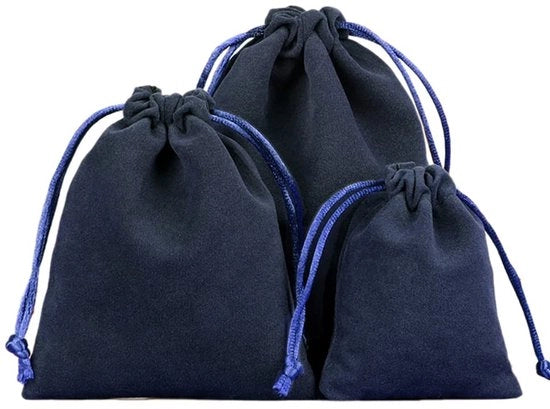 Set di sacchetti di stoffa 12 pezzi - Sacchetti di flanella - Corda per tirare - Borsa per la conservazione - Regalo per matrimonio/Natale - 5 x 7 cm - 21 colori disponibili - Borsa per regali