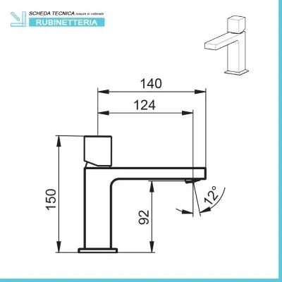 Set miscelatori lavabo e bidet senza leva cromato lucido  Torre