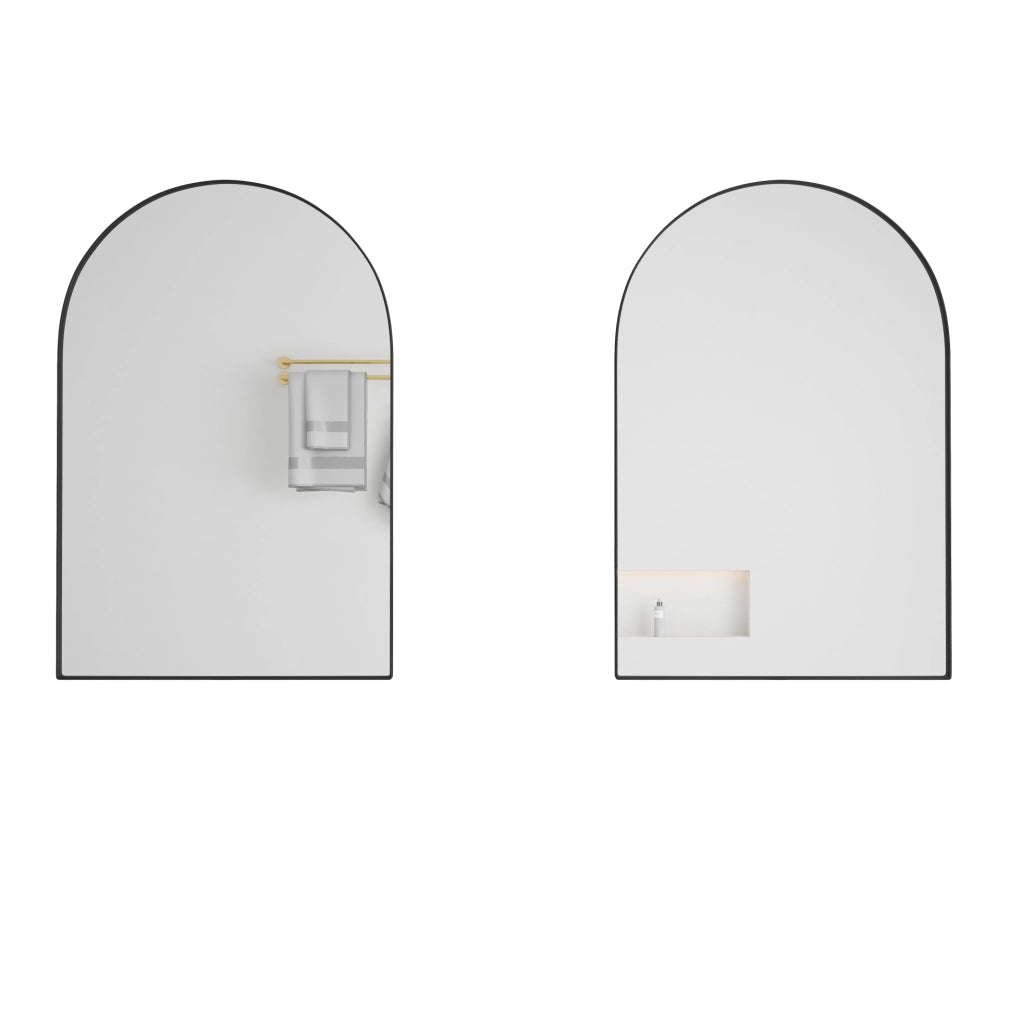 MOBILE SPECCHIERA AD ARCO 101x72x18,5 cm METALLO NERO