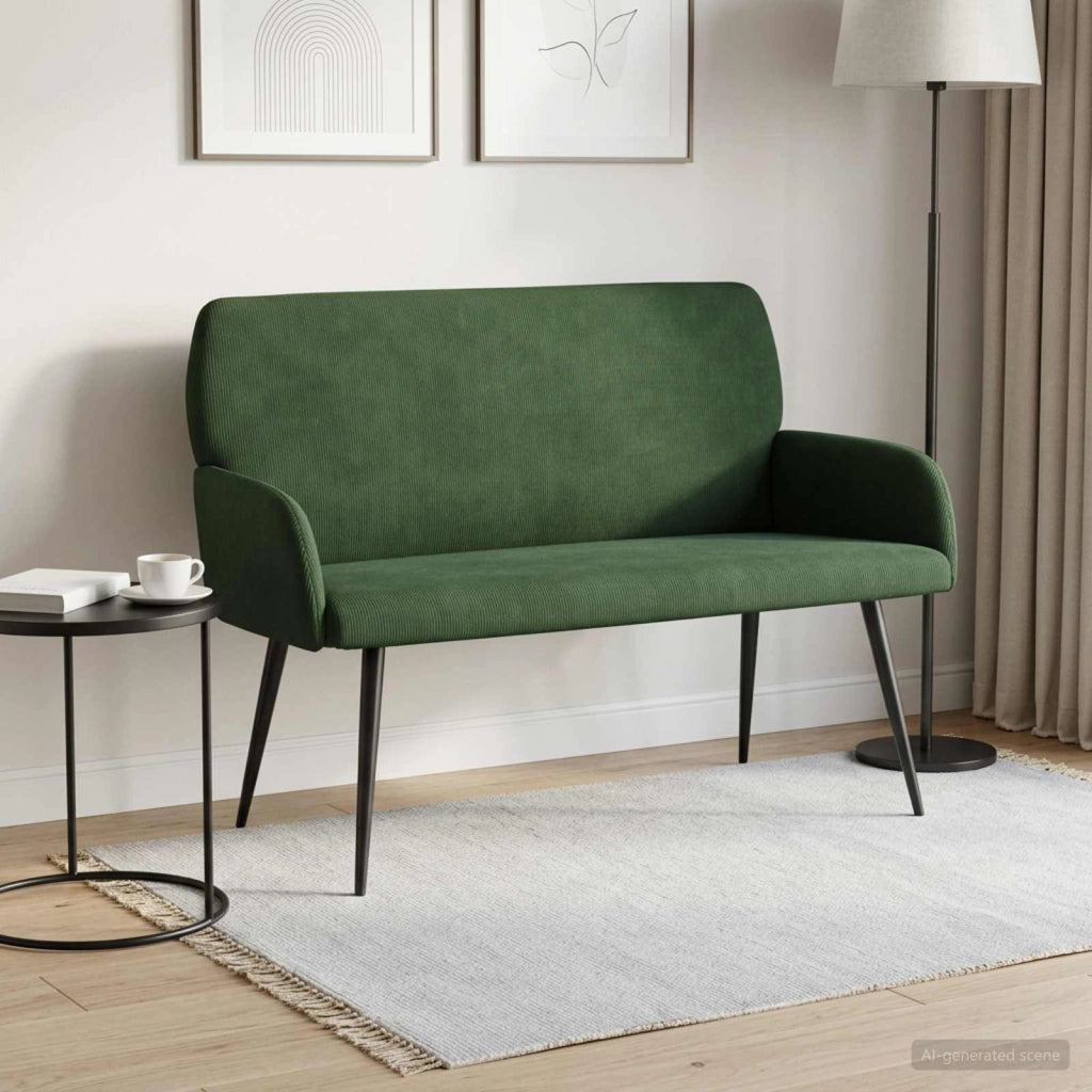 Divano 2 posti con gambe in metallo 2 posto Verde Scuro 42051048