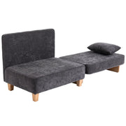 Divano letto 2 posti ¨C Minimal ¨C Tessuto, con 2 cuscini lavabili, tasche laterali