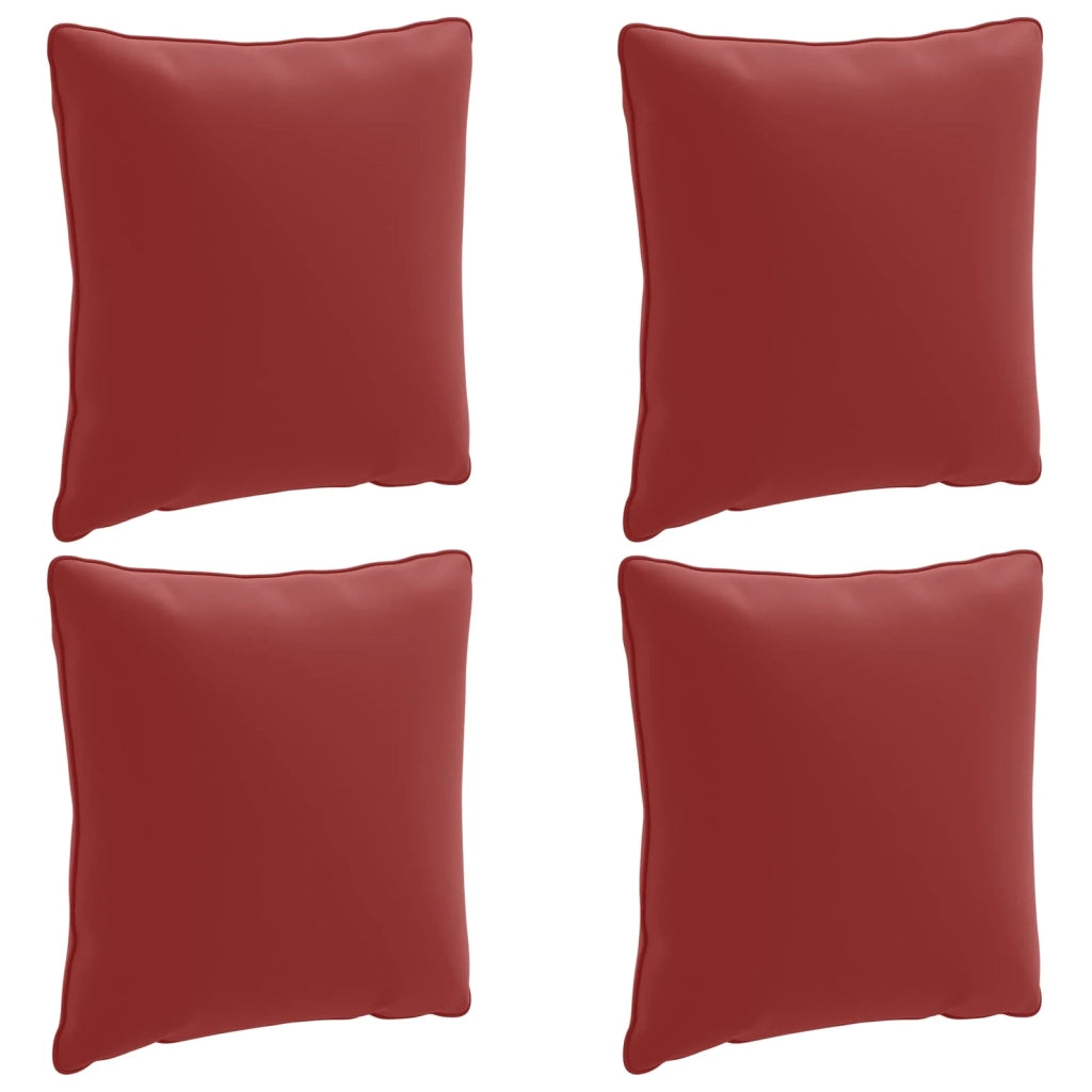 Cuscino per schienale PUTTEN 4 pz 100% Poliestere Rosso Vino 945164