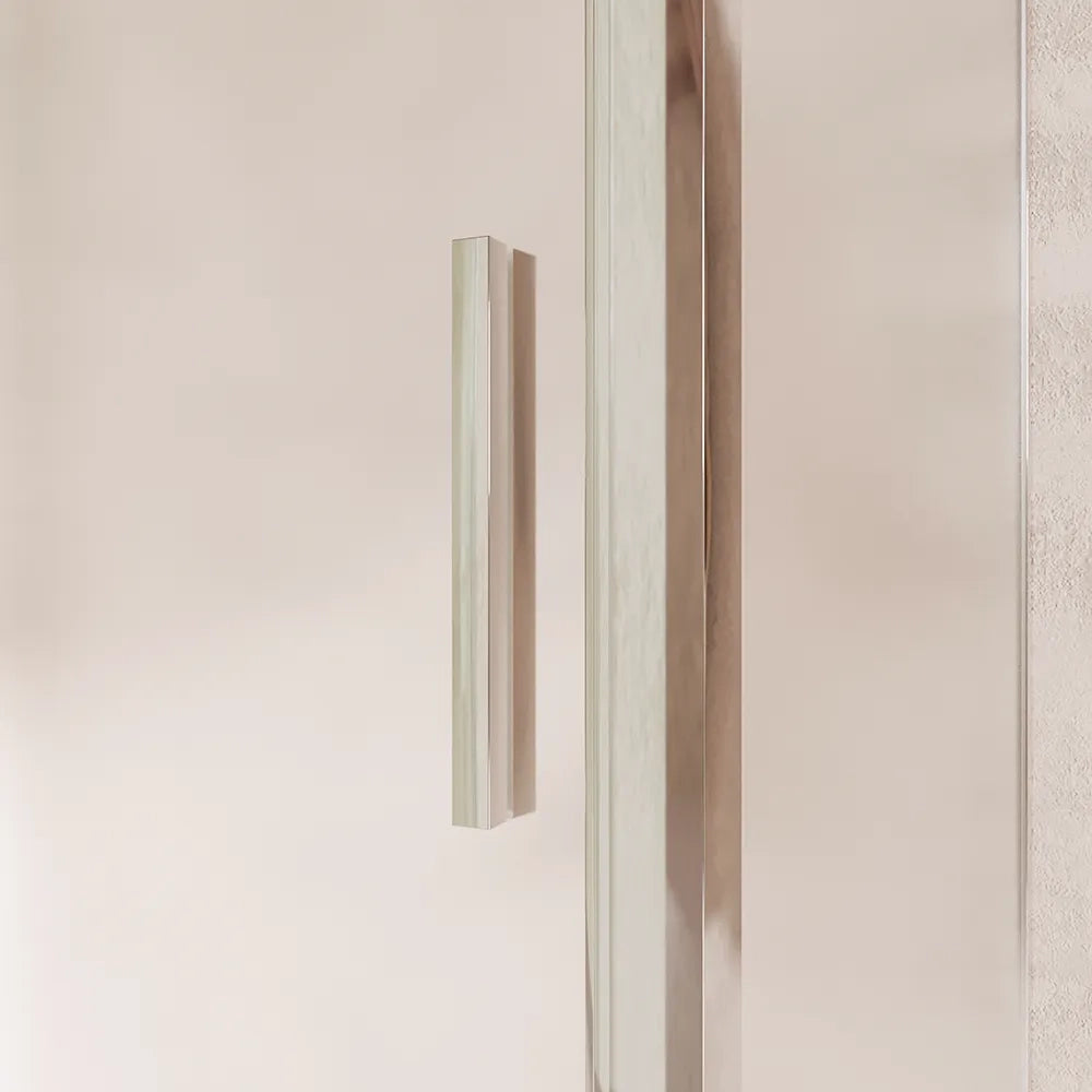 Box doccia slim 90x120cm con porta scorrevole e parete fissa profili cromati e vetro 6mm anticalcare opaco h190| Portofino
