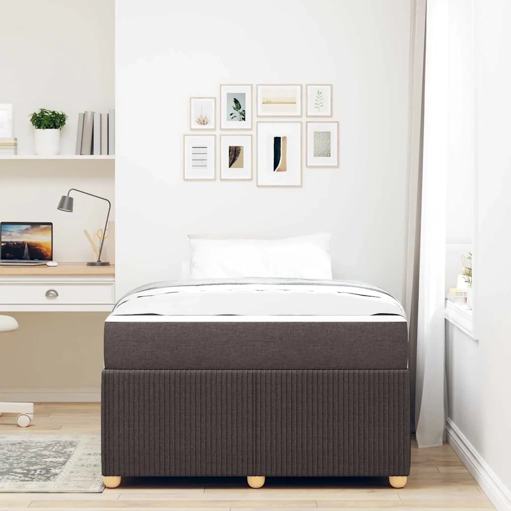 Letto matrimoniale | Letto per adulti | Struttura del letto Marrone Scuro 120 x 200 cm Tessuto