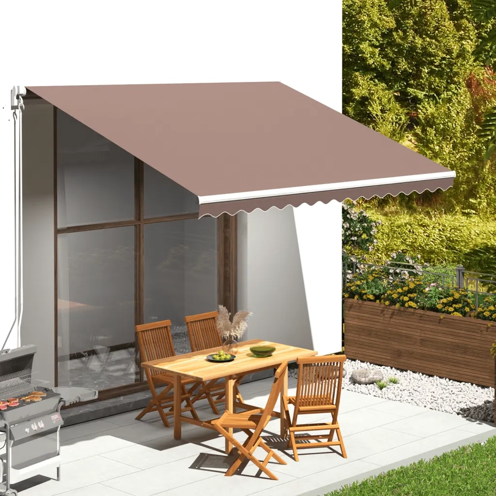 Tessuto di Ricambio per Tenda da Sole Marrone 400x300 cm 311977