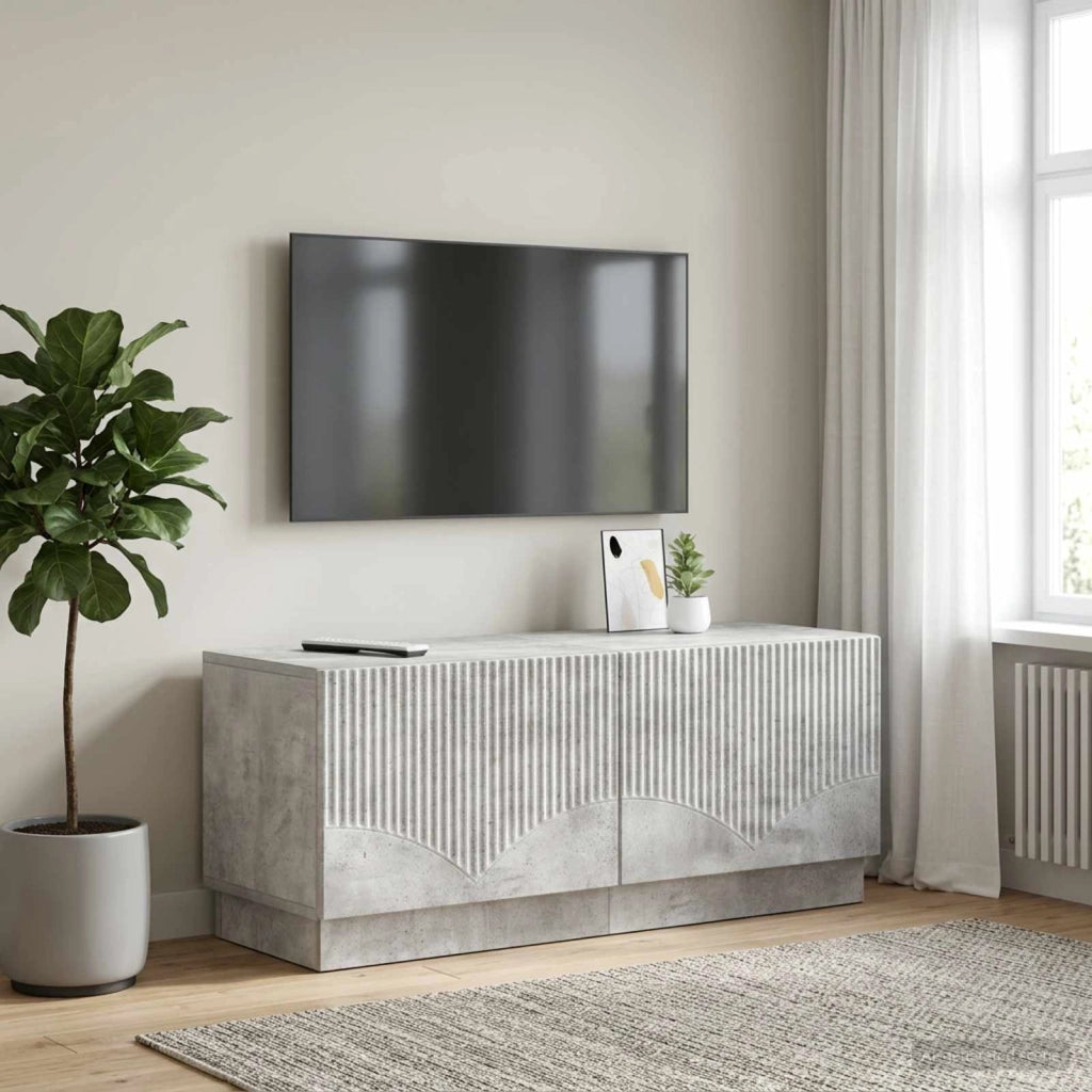 Mobile TV Grigio Cemento Legno ingegnerizzato 897338